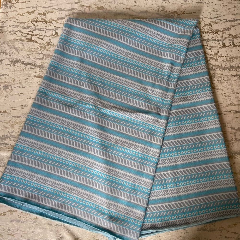 Retro Vintage Blue Stripe Fabric